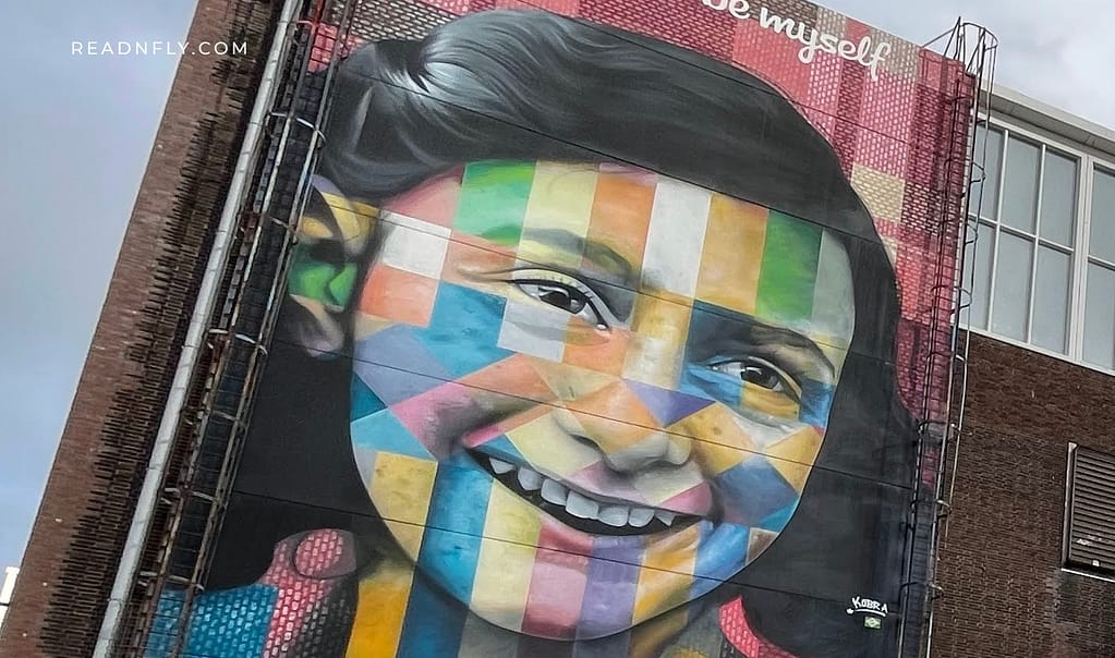 Mural de Ana Frank en Ámsterdam