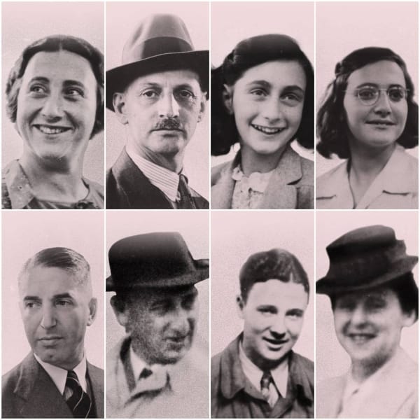 Los ocho integrantes de la Casa de Ana Frank